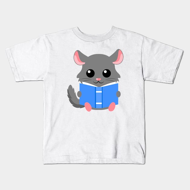 The Bookworm Guinea Pig Kids T-Shirt by Sugarpink Bubblegum Designs